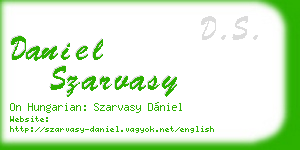 daniel szarvasy business card