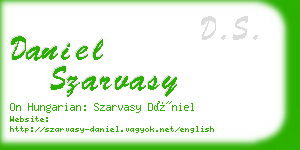 daniel szarvasy business card